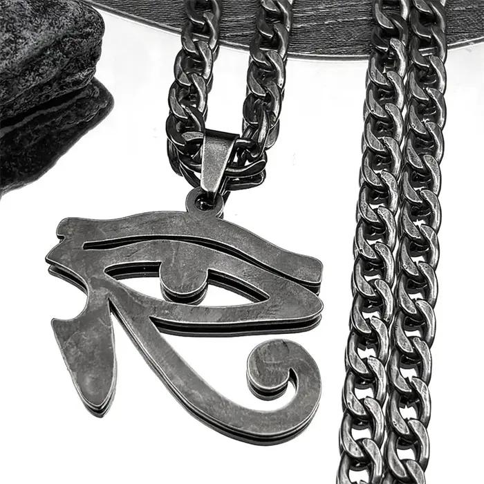 Collier Long lame de rasoir en acier inoxydable pour hommes et femmes