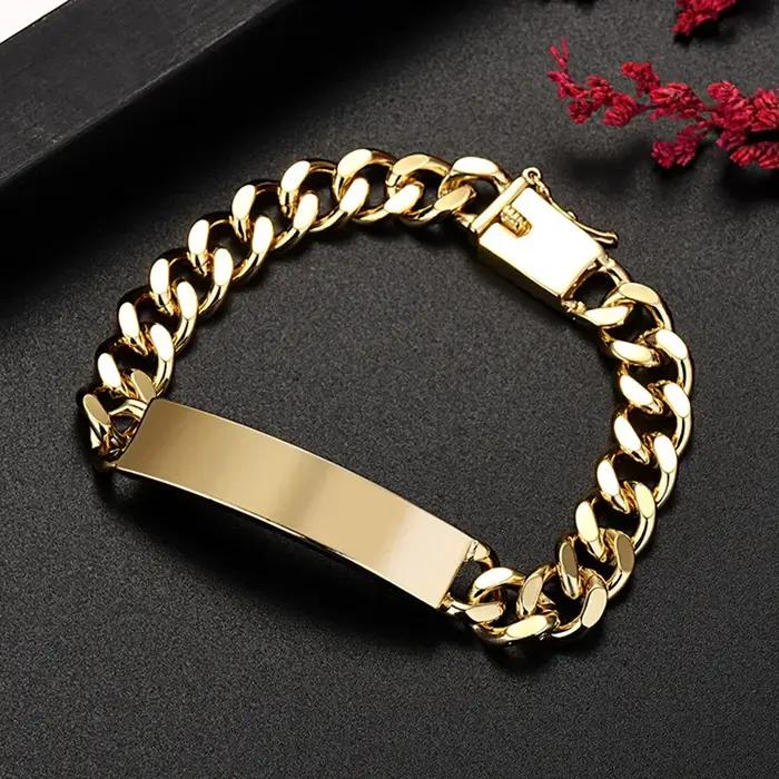 Bracelets en or 18 carats pour hommes et femmes, marque populaire, bijoux de luxe originaux, accesso