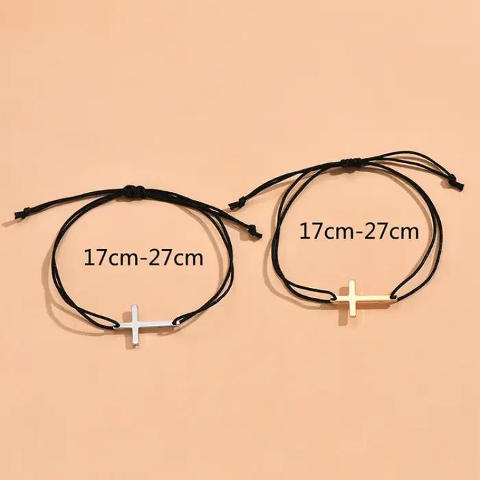 Bracelet croisé RUIYI en alliage de zinc pour homme et femme bijou chrétien croix style sportif à offrir pour diverses occasions