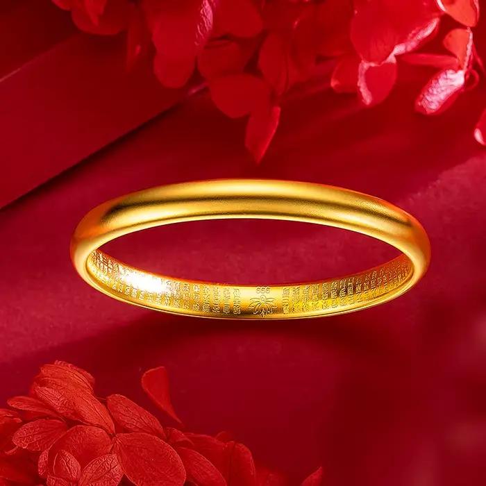 Bracelet en or 18 carats ne se décolore jamais pour femme, bijoux originaux, mariage, fiançailles, cadeaux pour patients, nouveau, 2023