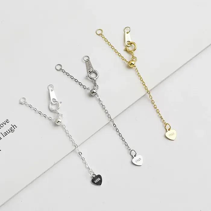 Extension de collier en argent Sterling 925