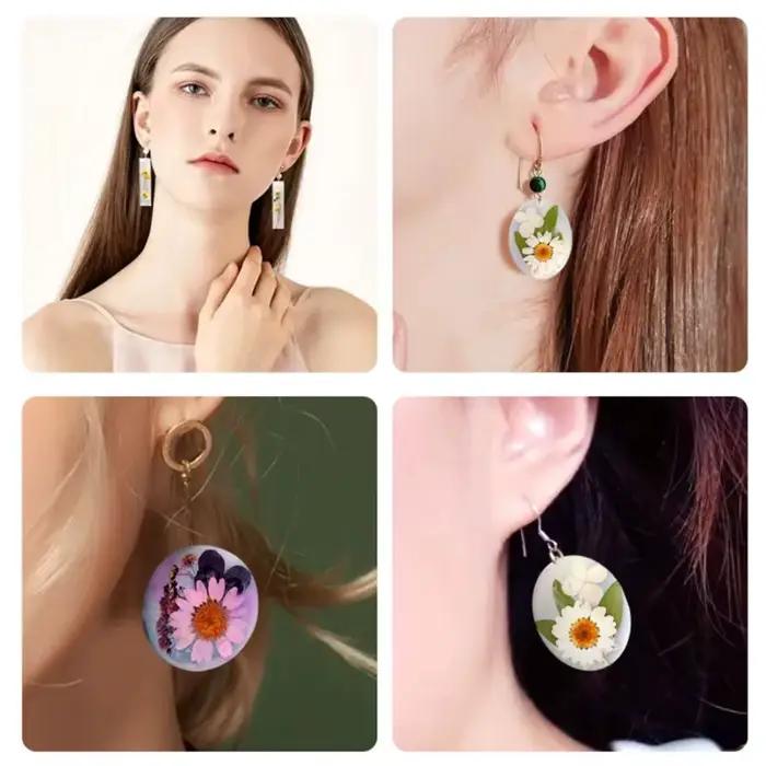 Moule boucle d'oreille en résine cristal époxy