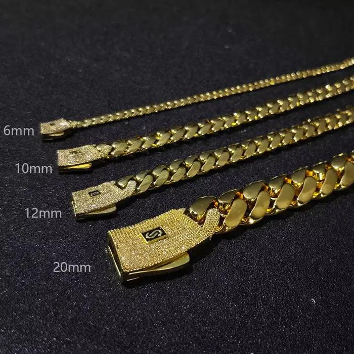 Collier chaîne cubaine Monaco 6/8/10/12/15/20mm