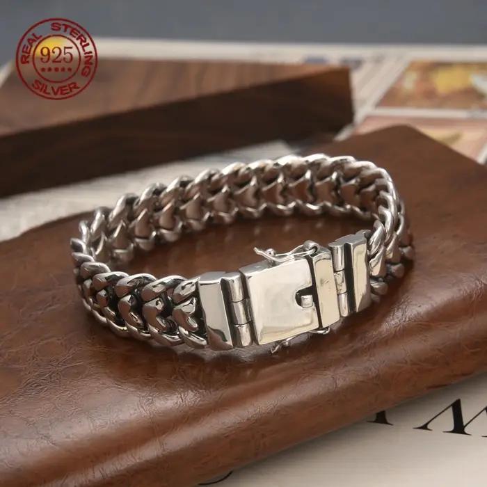 Bracelet en argent sterling S925 puissant