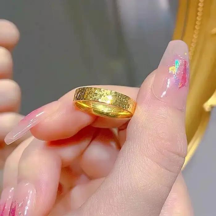 Bague en or véritable 18 carats brillant pour femme