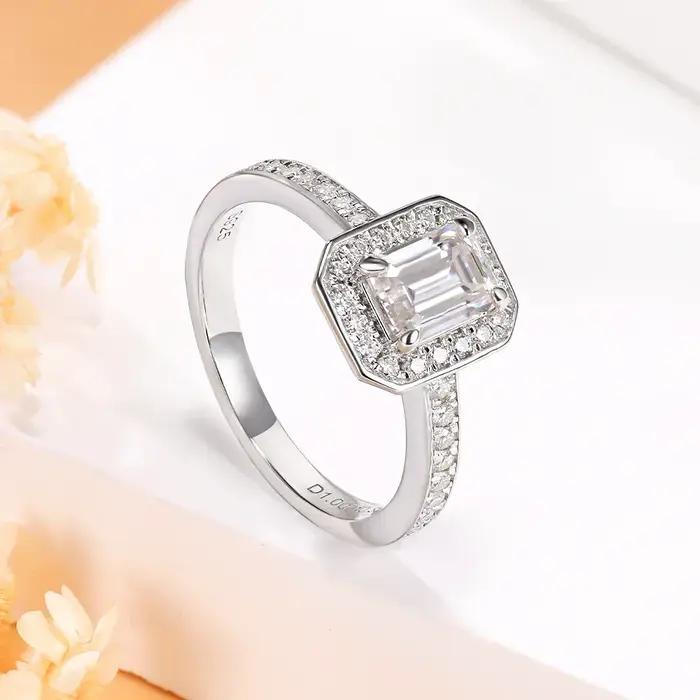 Bague de Fiançailles en Argent Sterling 925