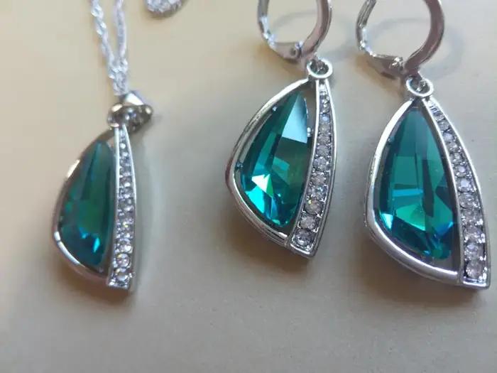 Ensembles de bijoux de mariage élégants en argent 925 pour femmes
