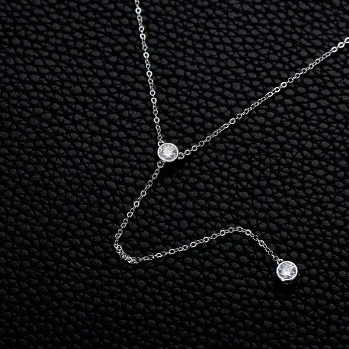 Collier en diamant Moissanite véritable pour femme
