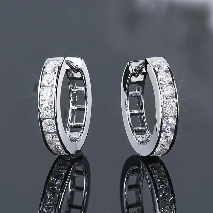 IOGOU – boucles d'oreilles créoles en Moissanite