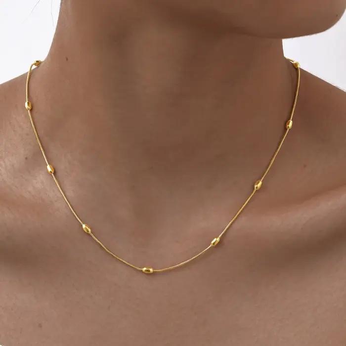 Bracelet de cheville à chaînes de perles à Triple maillon pour femmes