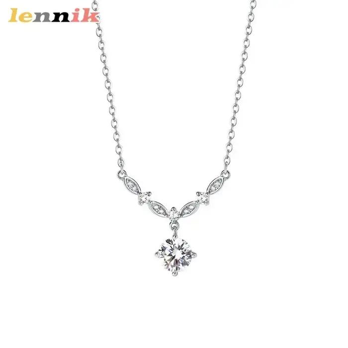 Collier en Argent Pur Scintillant de Luxe avec Zircon pour Femme