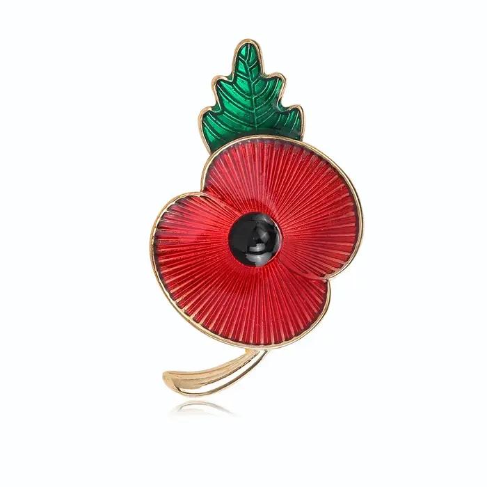 Broche coquelicot rouge de la seconde guerre mondiale, plante commémorative, accessoires de fleurs,