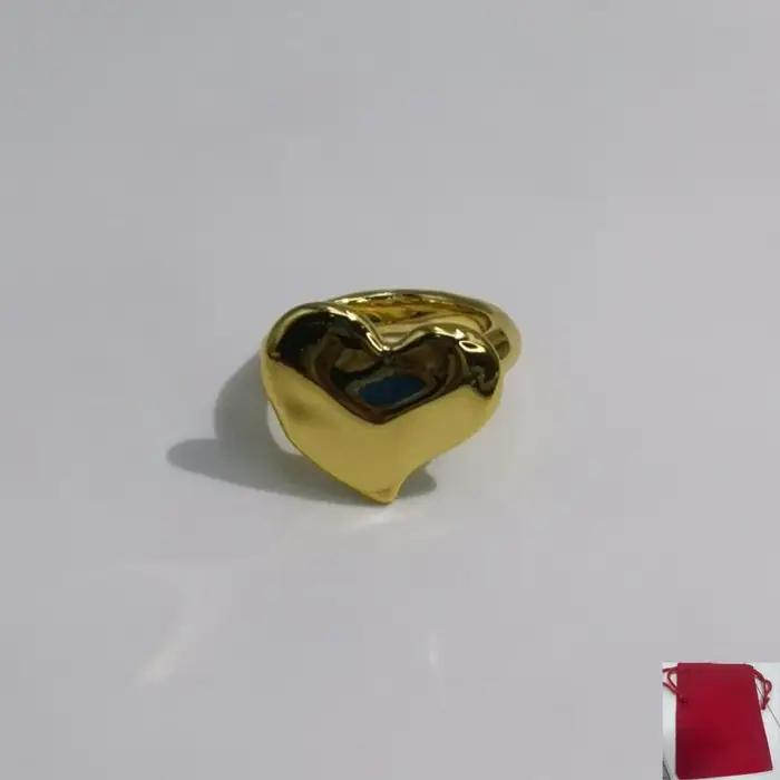 Bague en forme de cœur or et argent, style fille douce et épicée, marque espagnole 2026, accessoires de bijouterie, cadeau charmant