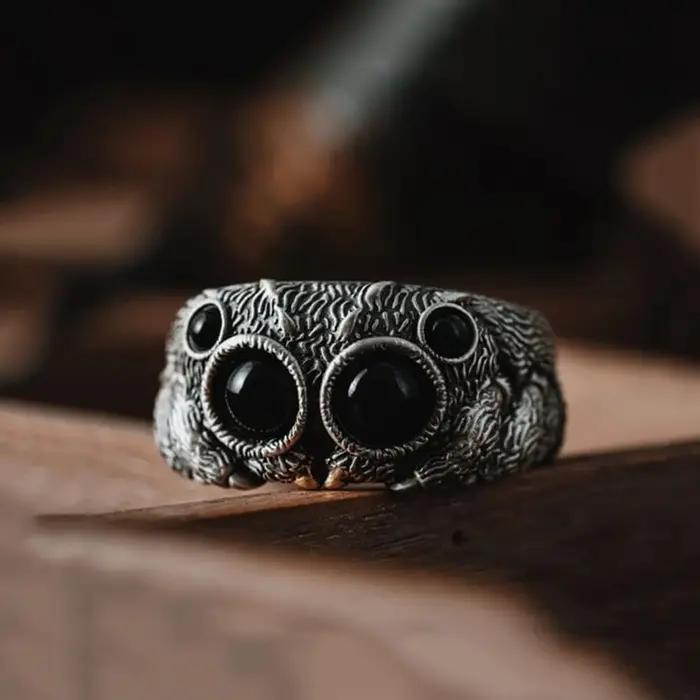 Bague araignée sautante de Style Punk faite à la main