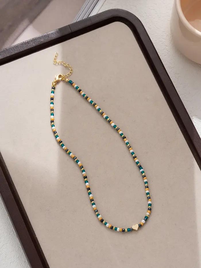 Collier bohème en perles pour femmes élégantes occasions spéciales tracker d'humeur style mode harmonie naturelle