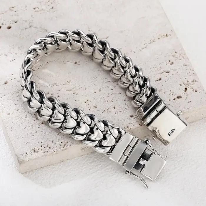 Bracelet en argent sterling S925 puissant