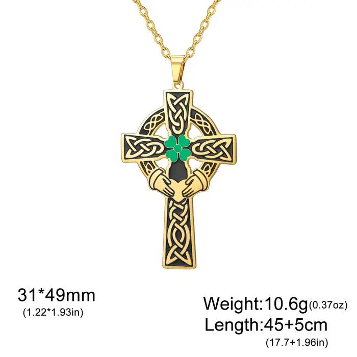 Collier pendentif croix celtique Vintage pour hommes et femmes