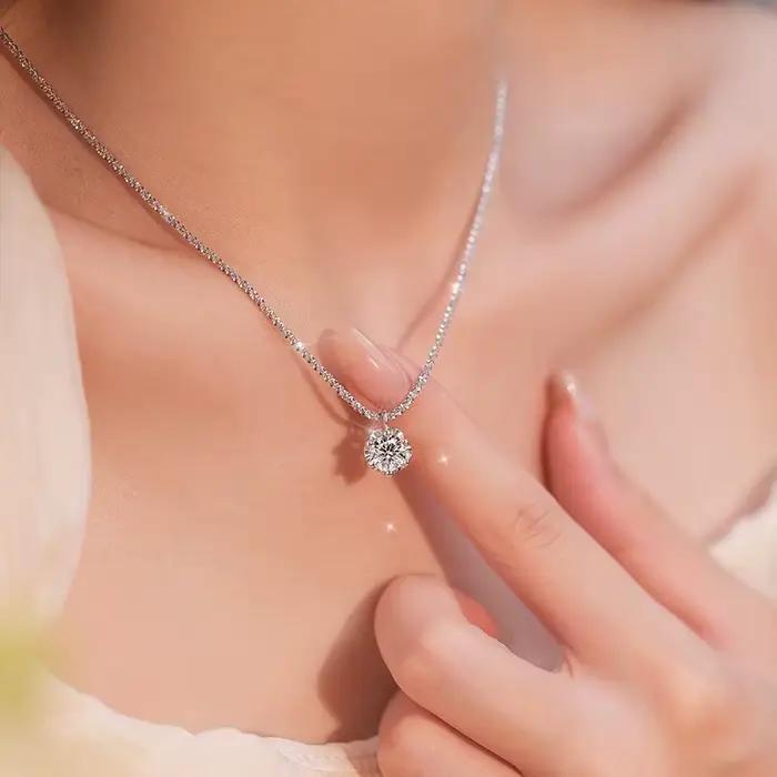 Andara luxe 925 en argent Sterling AAAAA Zircon pendentif collier mode italien