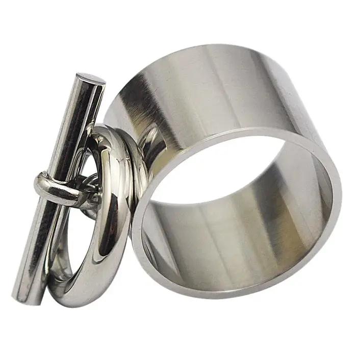 2016 Nouveau Arrivé Rondes En Acier Inoxydable Anneau Bijoux Femmes Argent Jewely Unique