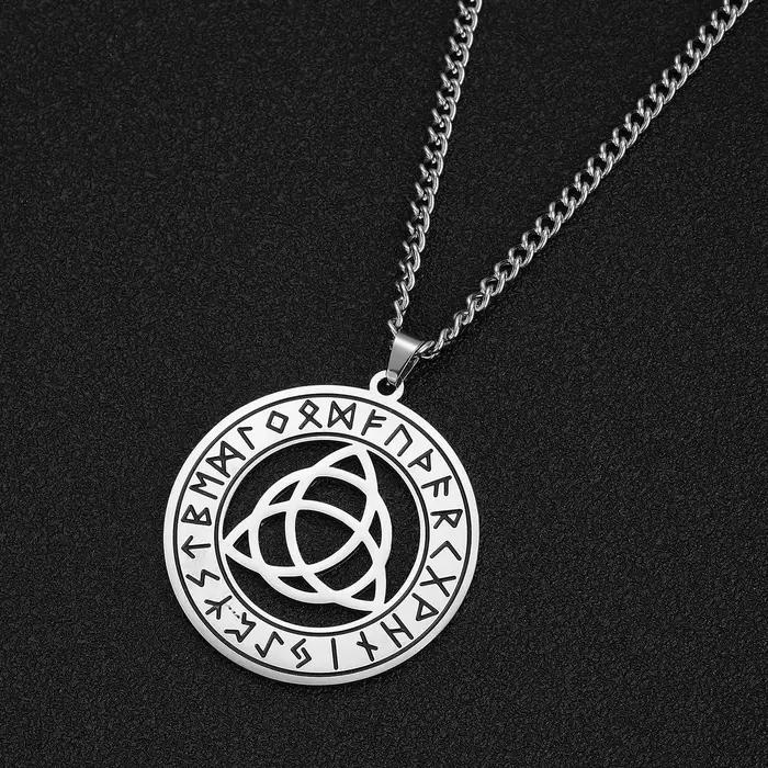 Collier Triquetra Knot en acier inoxydable style vintage pour homme et femme occassions spéciales noel anniversaire