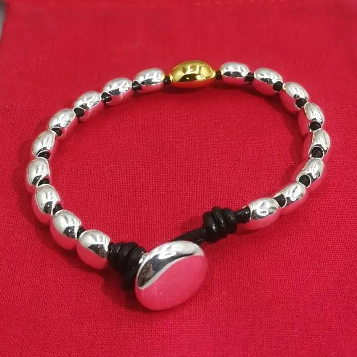 Bracelet de perles rondes irrégulières