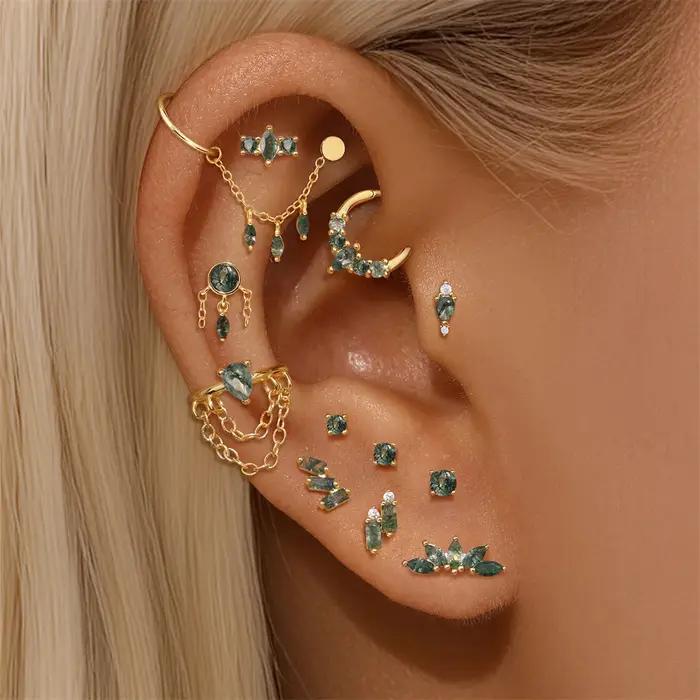 Aide – boucles d'oreilles en Agate pour femmes