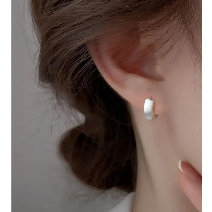 Boucles d'oreilles en argent 925 brossé