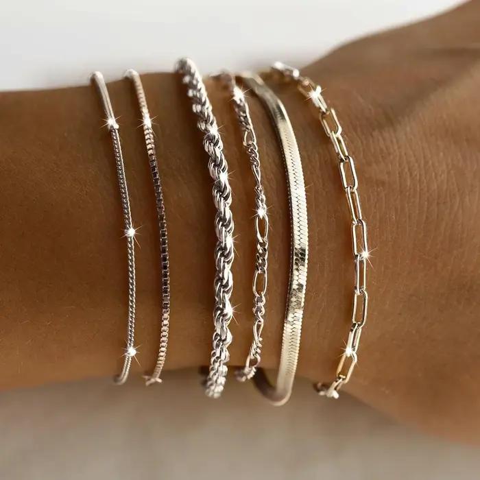 Coffret cadeau Bracelets en argent pour femmes, ensemble de bijoux tendance en argent Sterling 925,
