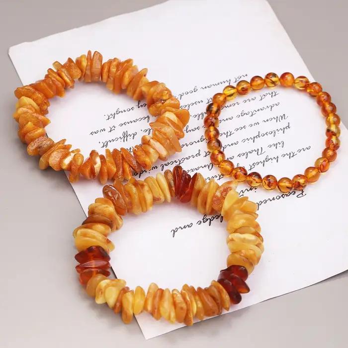 Bracelet en ambre naturel pour femme
