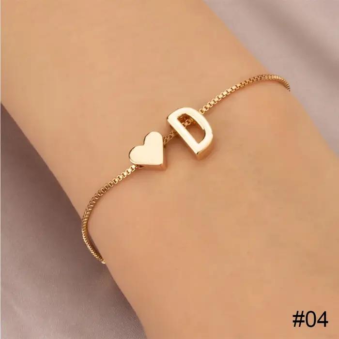 Bracelet Simple avec lettres d'amour pour femmes