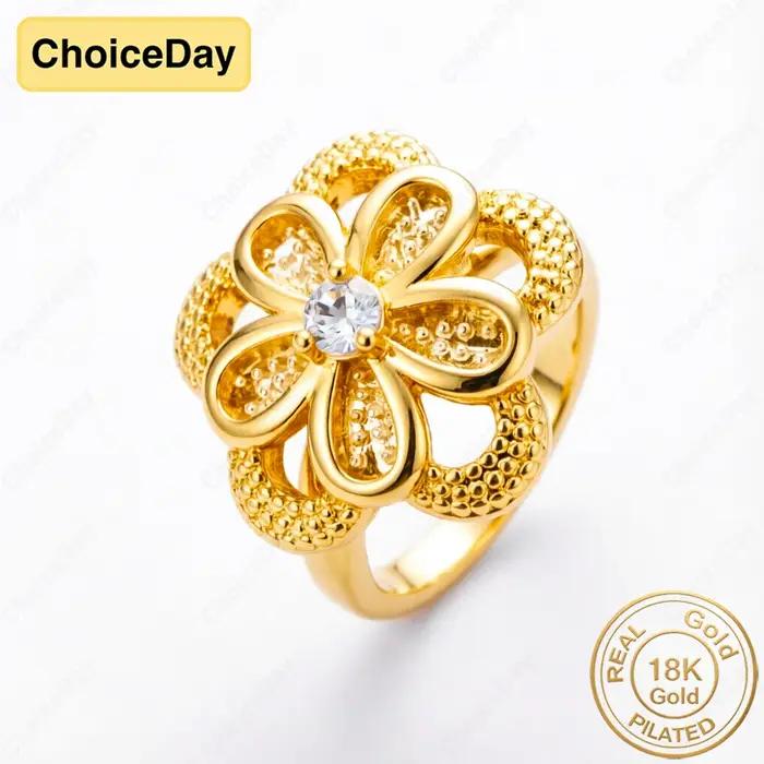 Bague en zircon plaqué or 18 carats