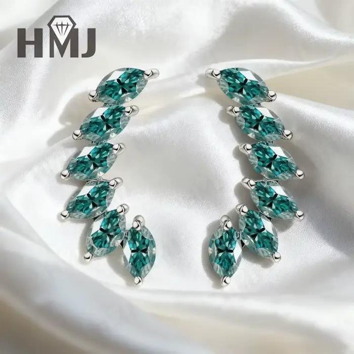 Boucles d'oreilles Moissanite Marquise pour femmes