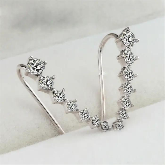 Boucles d'oreilles à tige en cristal pour femmes