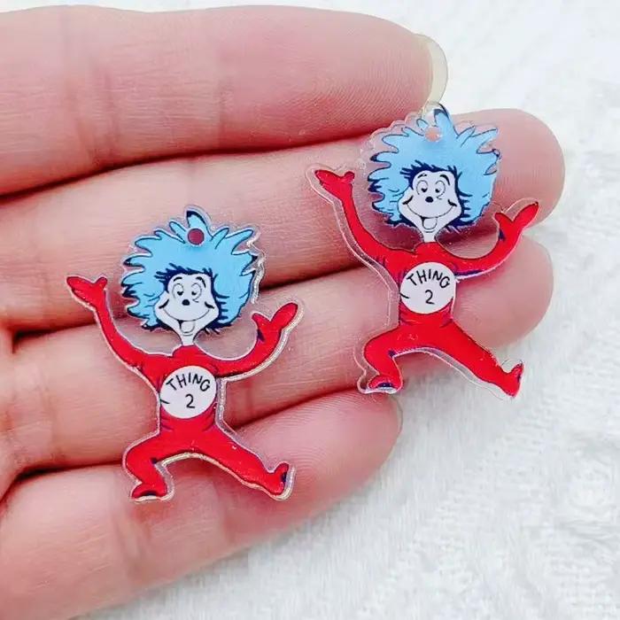 Bijoux animaux de dessin animé en acrylique, 10 pièces, pour la fabrication de pendentifs, colliers, bracelets, boucles d'oreilles, produits artisanaux de bricolage