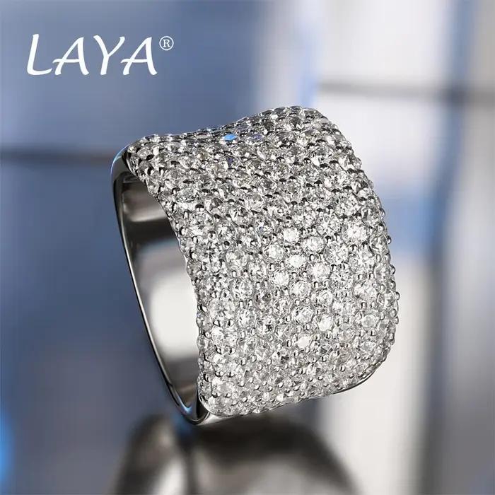LAYA 925 en argent Sterling nouvelle mode haute qualité Zircon Vintage bague