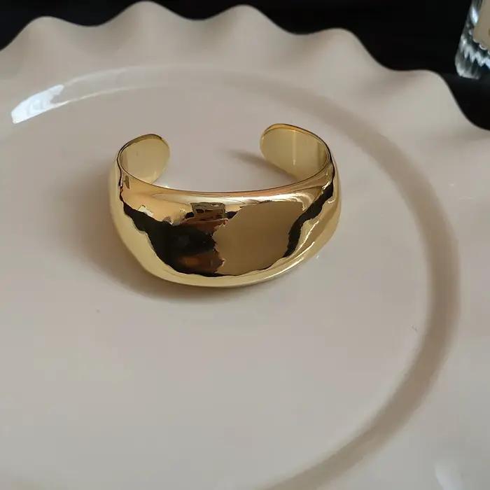 Bracelets ouverts torsadés géométriques irréguliers pour femmes