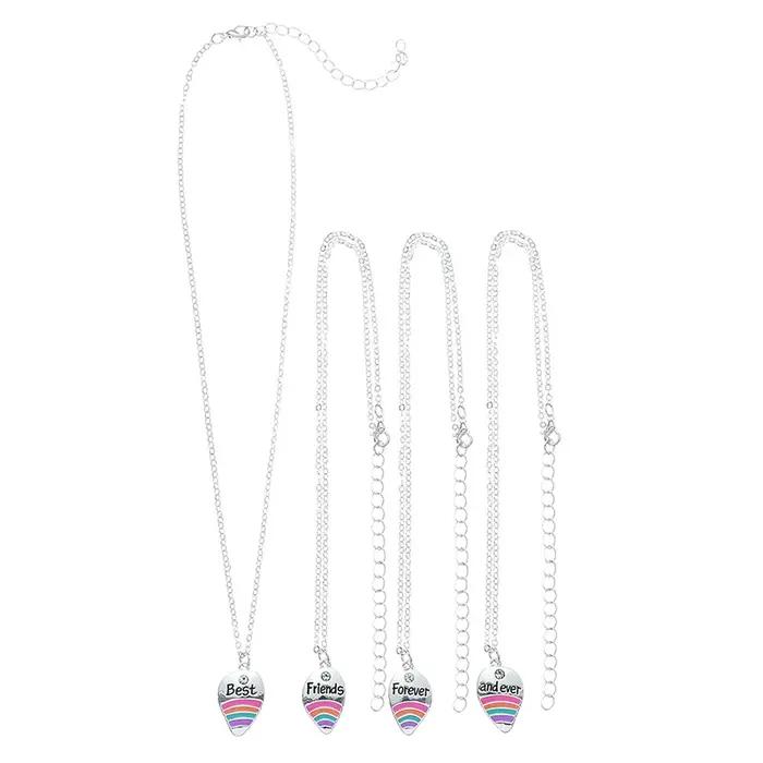 Pendentif arc-en-ciel meilleurs amis pour toujours et jamais