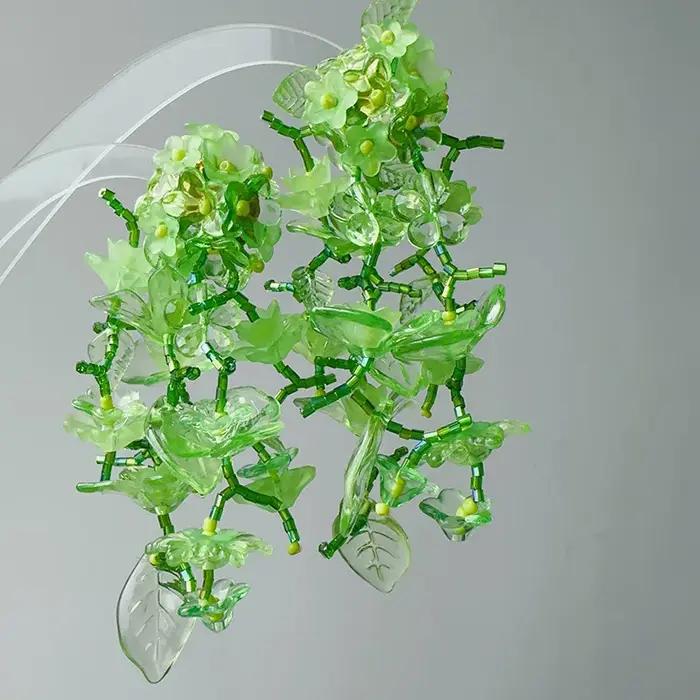 Boucles d'oreilles florales exagérées