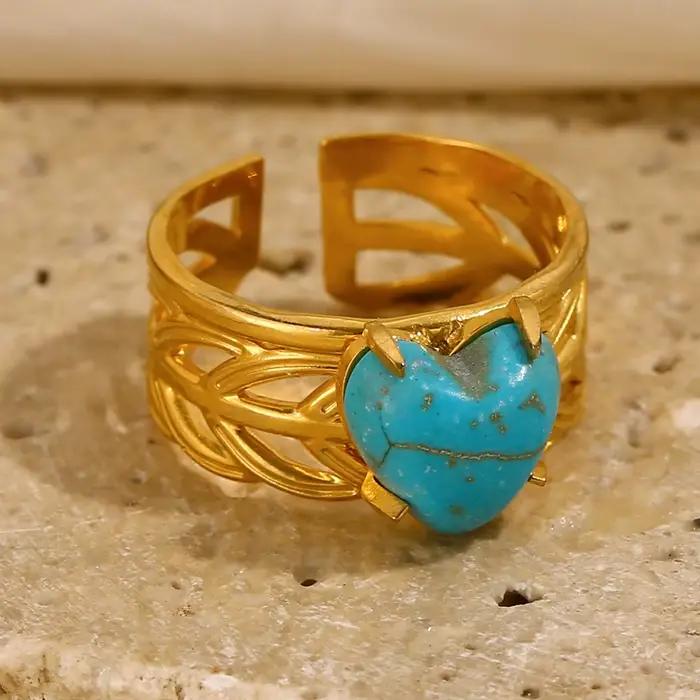 E.B.belle – bague d'ouverture en forme de feuille