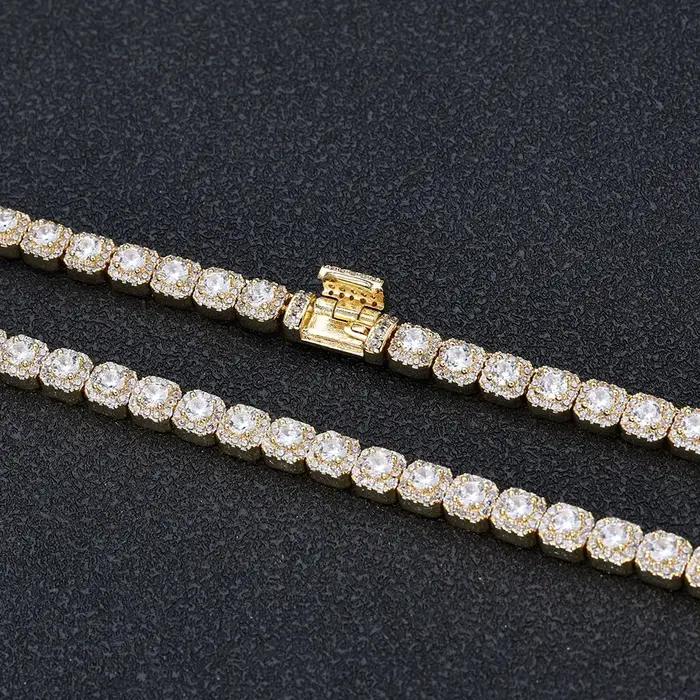 Bracelet chaîne de Tennis glacé de 5mm