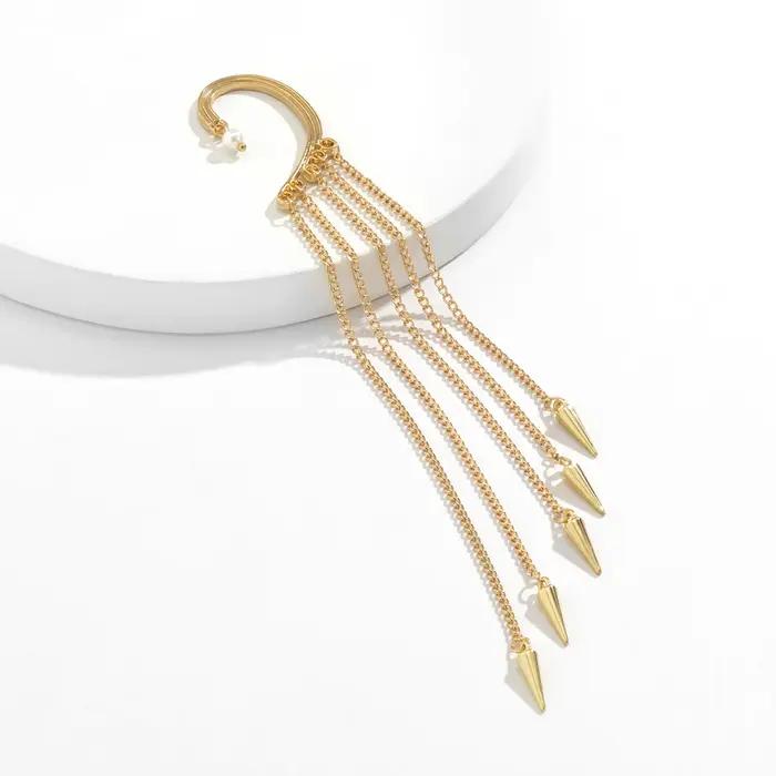Lacteo – boucles d'oreilles à rivets longs pampilles pour femmes et filles