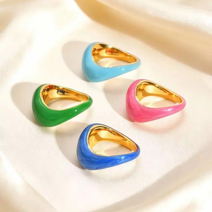 Bague étoilée géométrique irrégulière pour femmes