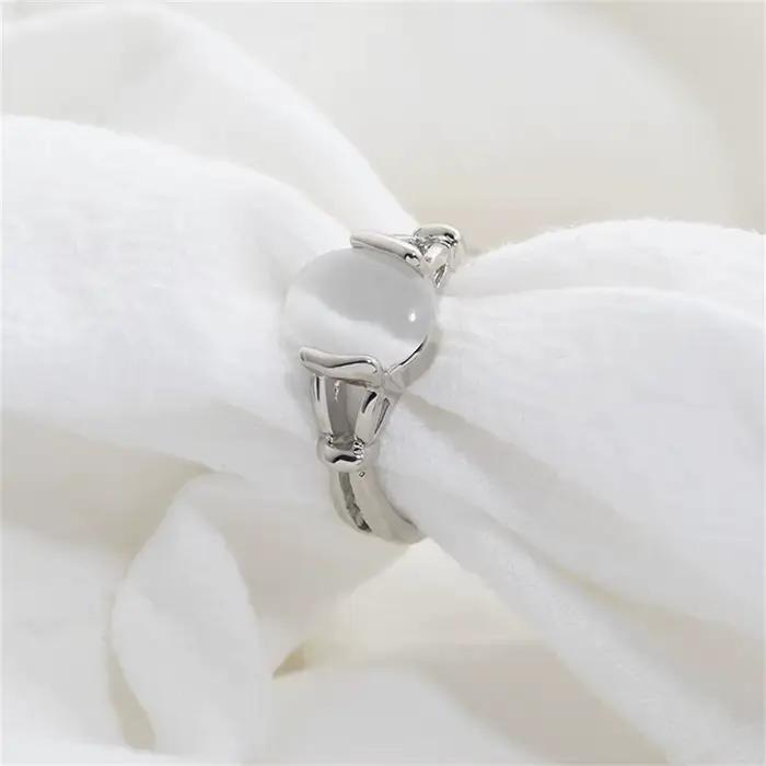 Twilight Saga-Anneaux d'opales plaqués argent pour femmes, film classique simple, bijoux de film, ac