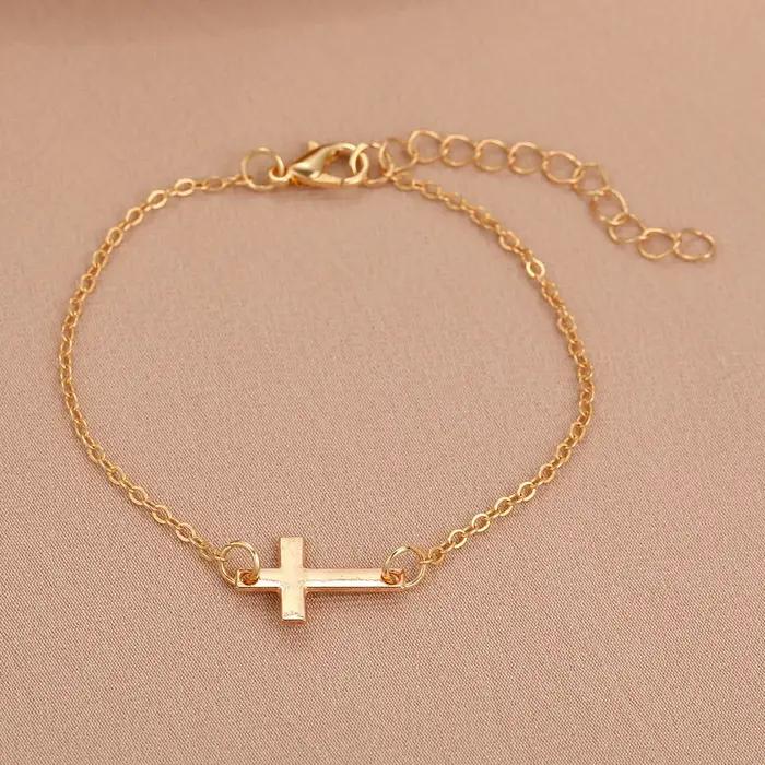 Bracelet à brins croisé en alliage de haute qualité design rond élégant pour femme bijou de mode luxe léger pour occasions spéciales