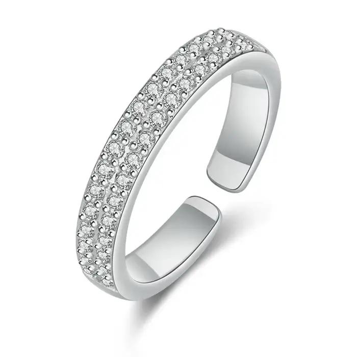 Bagues en argent sterling 925 avec zircon brillant, simples, pour femmes, bijoux de mariage et de fiançailles, cadeau tendance, haute qualité