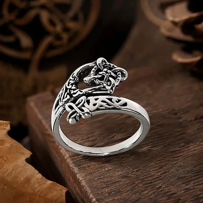 Bague ajustable en argent vintage motif nœud de protection des sorcières forme géométrique irrégulière pour femmes et filles cadeaux bijoux occasions spéciales