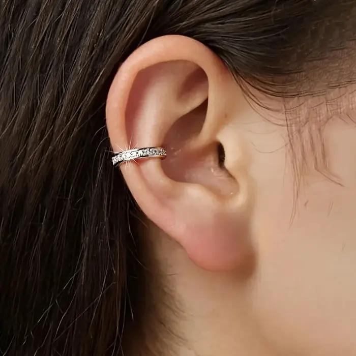 Boucles d'oreilles clips vintage en zircon pour femmes et filles