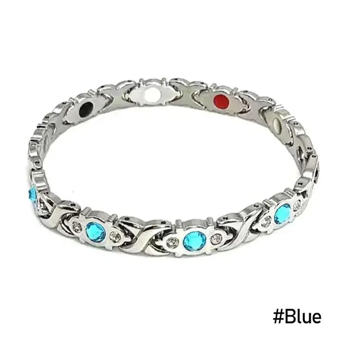 Bracelet de thérapie magnétique amovible noir pour femmes, perte de poids, amincissant, Anti-Fatigue