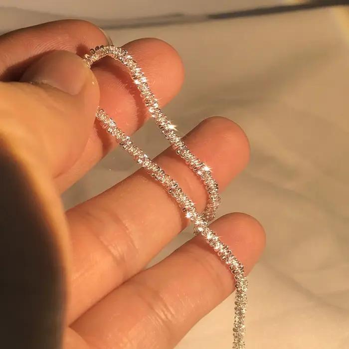 Collier en argent sterling classique pour clavicule, chaîne de pull, bijoux de charme haut de gamme, cadeau pour femmes occasions spéciales