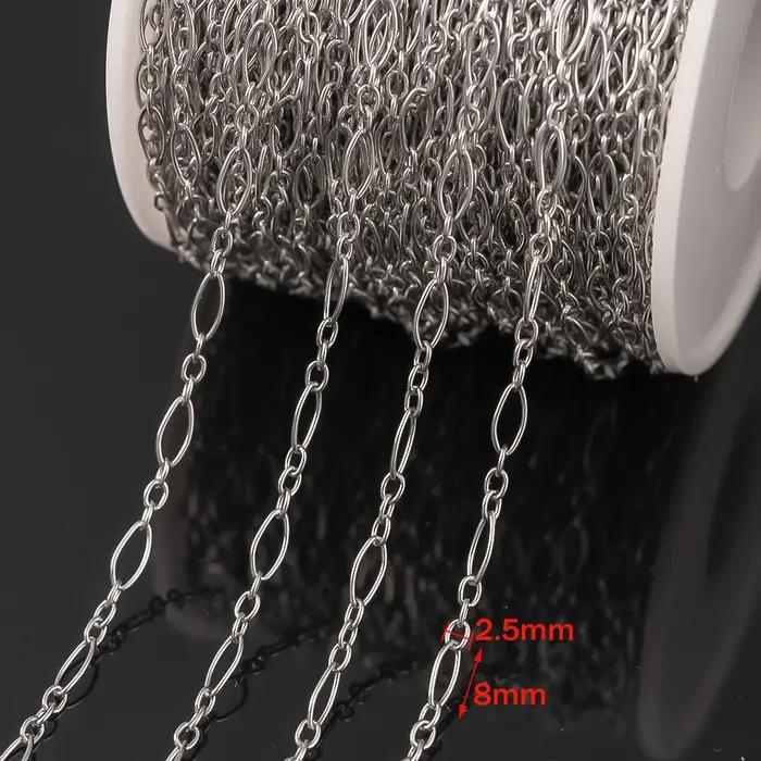 Collier en acier inoxydable de 1 mètre pour femmes bracelets artisanat bijoux accessoires matériaux polyvalents